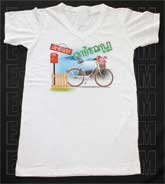 เสื้อยืดคอวีพร้อมสกรีนลายแหล่งท่องเที่ยว ลายเขาคิชฌกูด